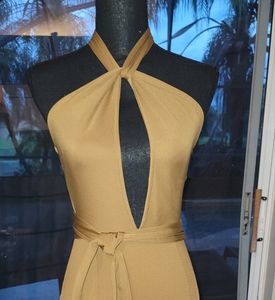 House of Harlow x Revolve xs tan neutral bodycon dress
